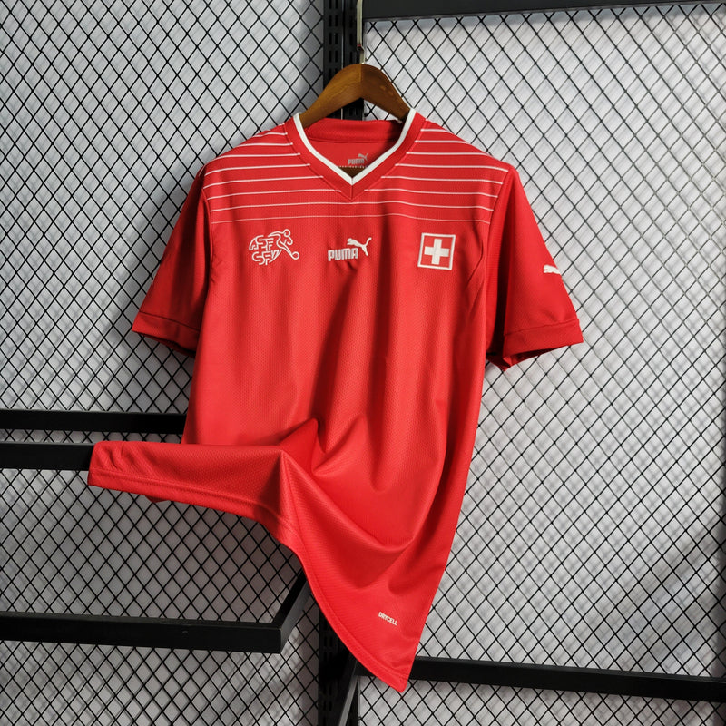 CAMISA DA SELEÇÃO DA SUIÇA 22/23 VERMELHO