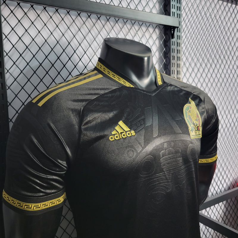 CAMISA DA SELEÇÃO DO MEXICO 22/23 PRETO EDIÇÃO ESPECIAL VERSÃO PLAYER