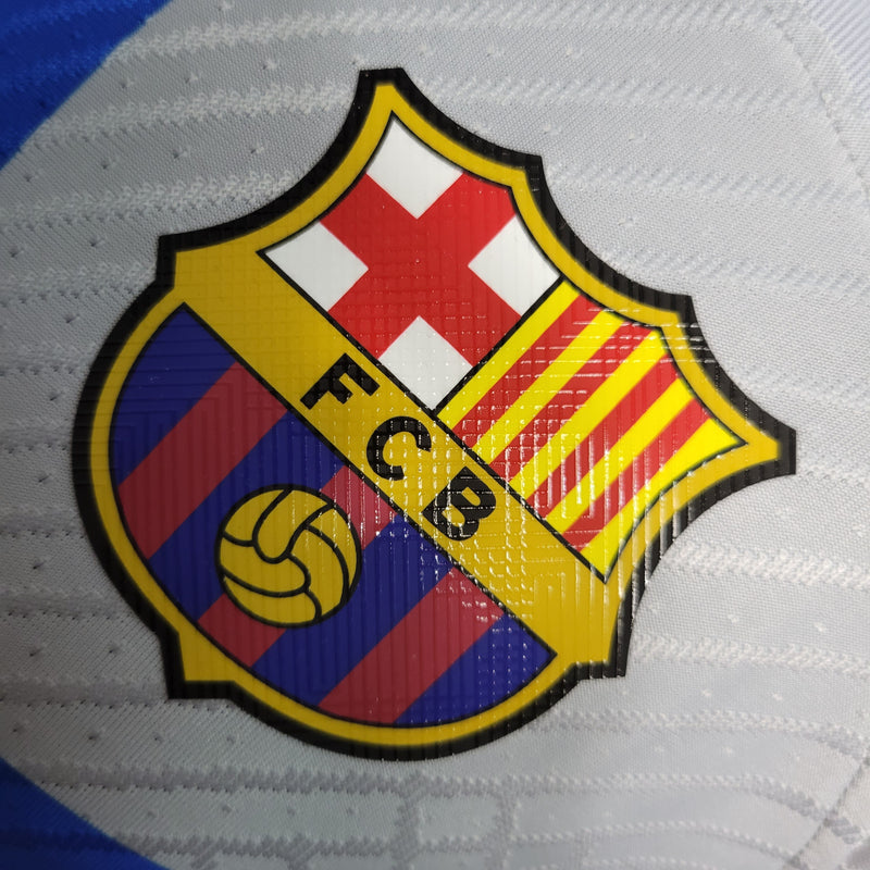 CAMISA DO BARCELONA 22/23 BRANCO VERSÃO PLAYER