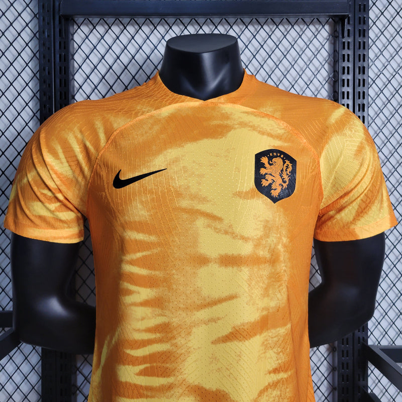 CAMISA DA SELEÇÃO DA HOLANDA 22/23 LARANJA VERSÃO PLAYER