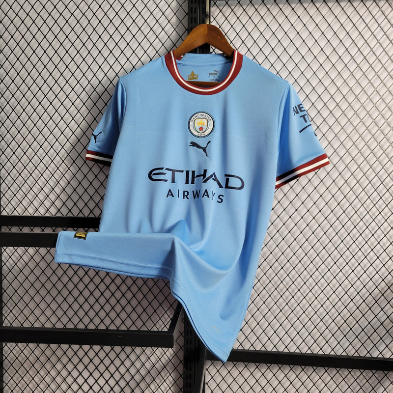 CAMISA DO MANCHESTER CITY 22/23 AZUL TRADICIONAL