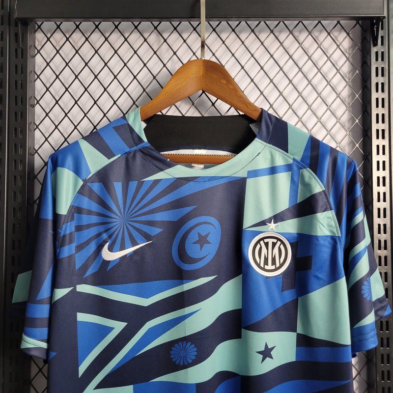 CAMISA DO INTER DE MILÃO 22/23 AZUL E PRETO TREINO