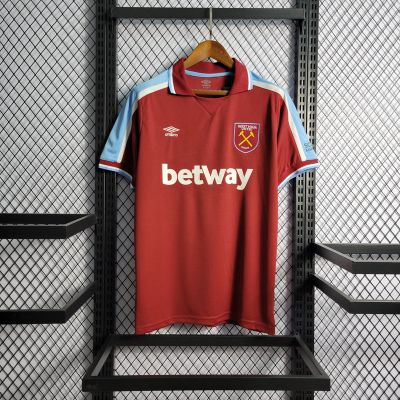 CAMISA DO WEST HAM 21/22 VERMELHO