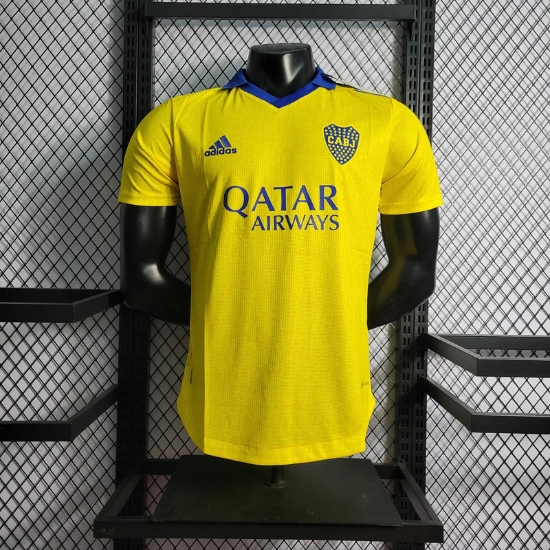 CAMISA DO BOCA JUNIORS 22/23 AMARELO VERSÃO PLAYER