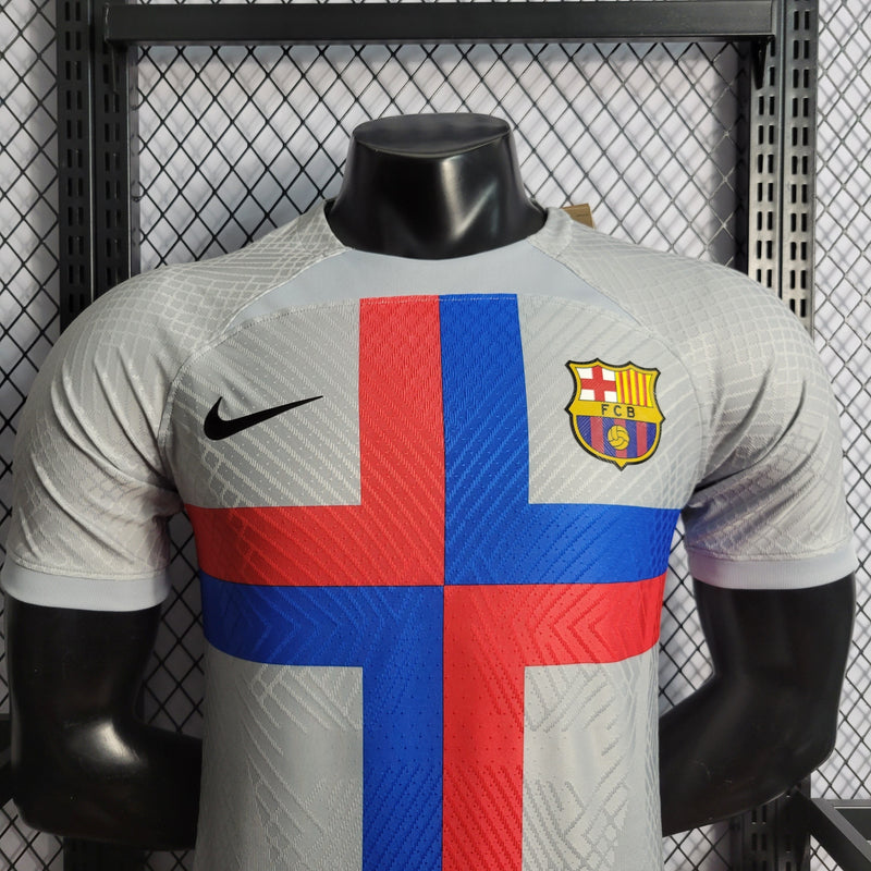 CAMISA DO BARCELONA 22/23 BRANCO VERSÃO PLAYER