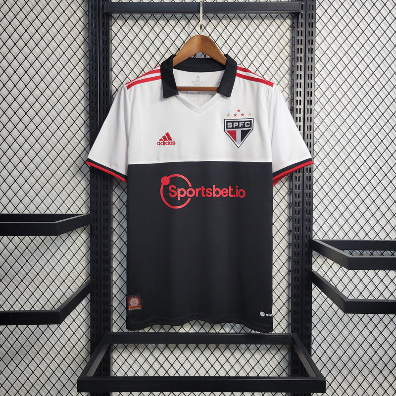 CAMISA DO SÃO PAULO 22/23 BRANCO E PRETO 2