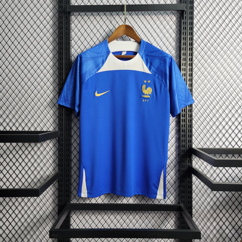 CAMISA DA SELEÇÃO DA FRANÇA 22/23 AZUL TREINO