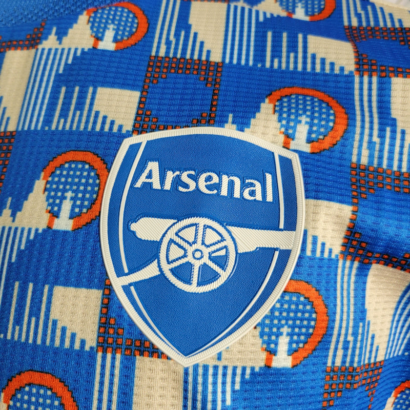 CAMISA DO ARSENAL 23/24 BLUE TREINO VERSÃO PLAYER