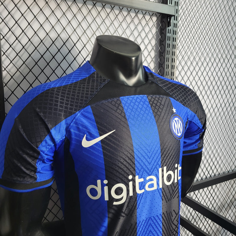 CAMISA DO INTER DE MILÃO 22/23 AZUL E PRETO VERSÃO PLAYER