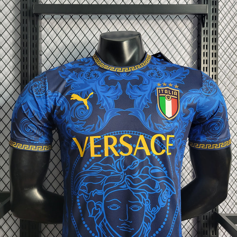 CAMISA DA SELEÇÃO DA ITALIA 22/23 AZUL VERSACE VERSÃO PLAYER