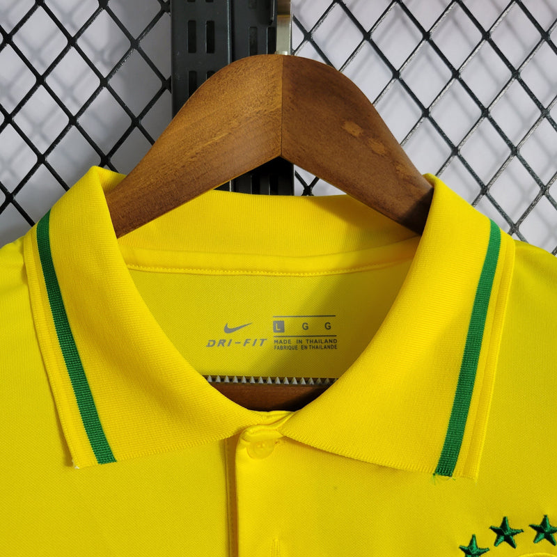 CAMISA DA SELEÇÃO DO BRASIL 22/23 POLO AMARELO