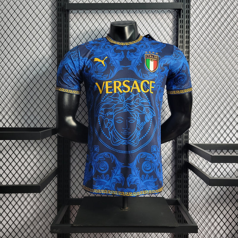 CAMISA DA SELEÇÃO DA ITALIA 22/23 AZUL VERSACE VERSÃO PLAYER