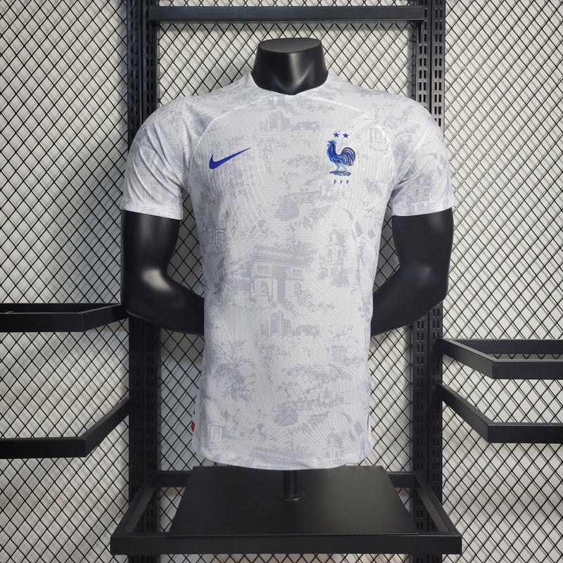 CAMISA DA SELEÇÃO DA FRANÇA 22/23 BRANCO VERSÃO PLAYER