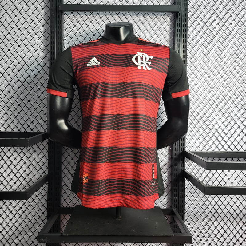 CAMISA DO FLAMENGO 22/23 VERMELHO E PRETO 2 VERSÃO PLAYER