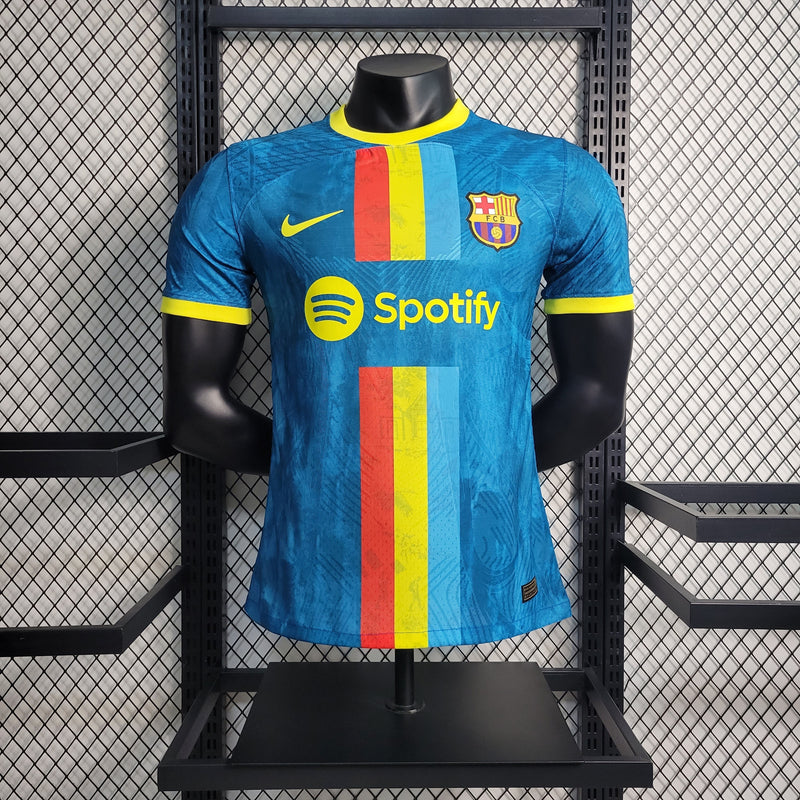 CAMISA DO BARCELONA 23/24 AZUL CLASSICO VERSÃO PLAYER