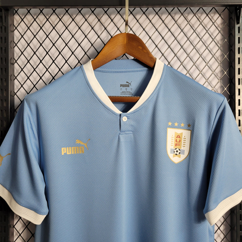 CAMISA DA SELEÇÃO DO URUGUAI 22/23 AZUL TRADICIONAL