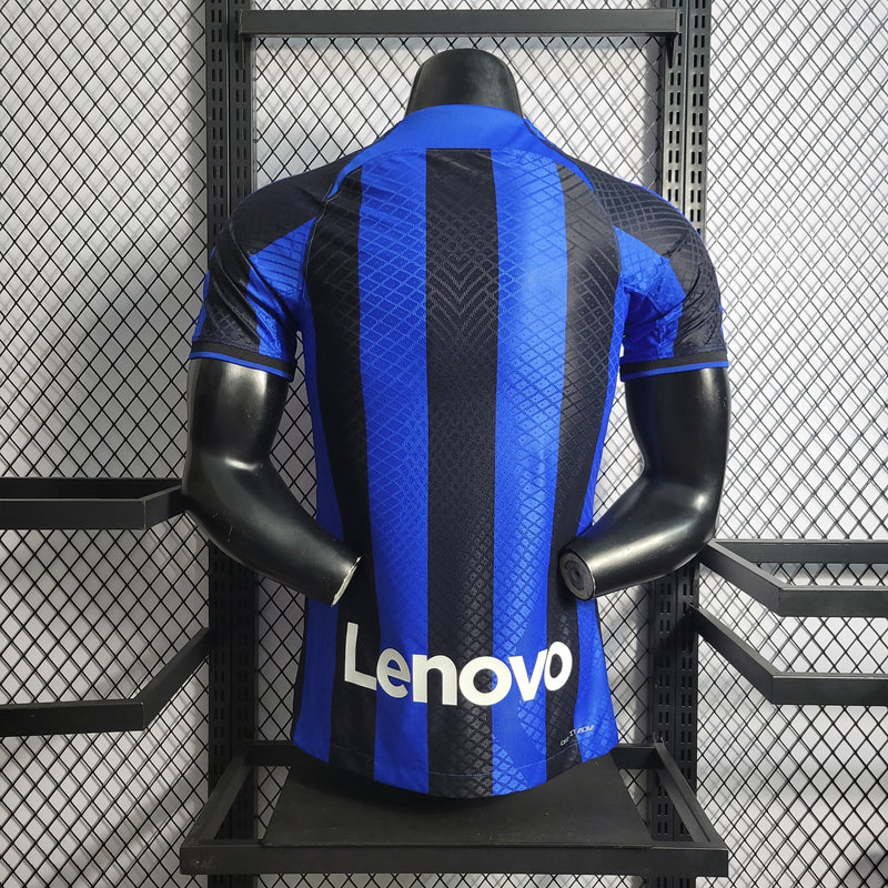 CAMISA DO INTER DE MILÃO 22/23 AZUL E PRETO VERSÃO PLAYER