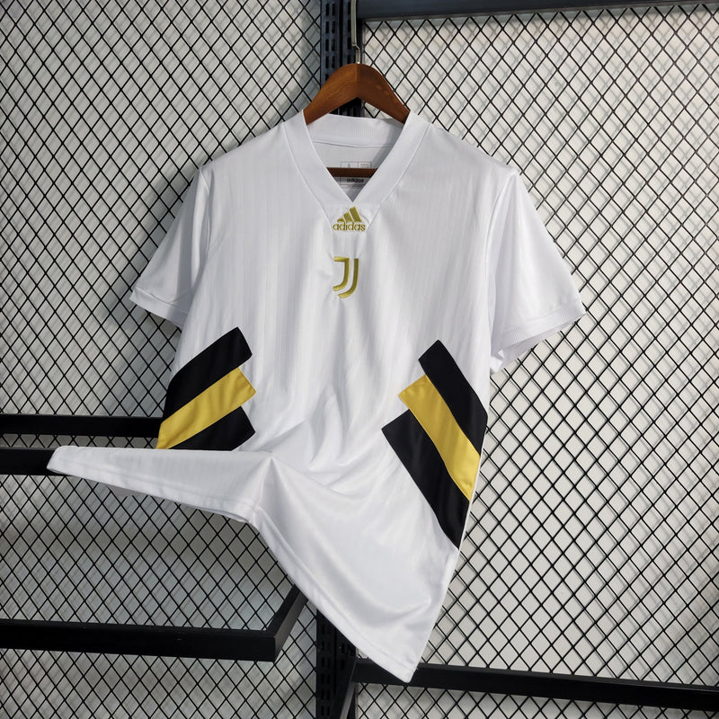 CAMISA DA JUVENTUS 23/24 BRANCO E AMARELO TREINO