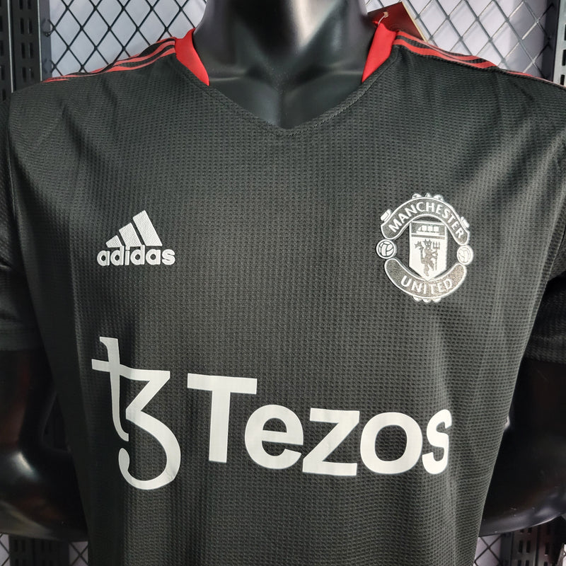 CAMISA DO MANCHESTER UNITED 22/23 BLACK VERSÃO JOGADOR