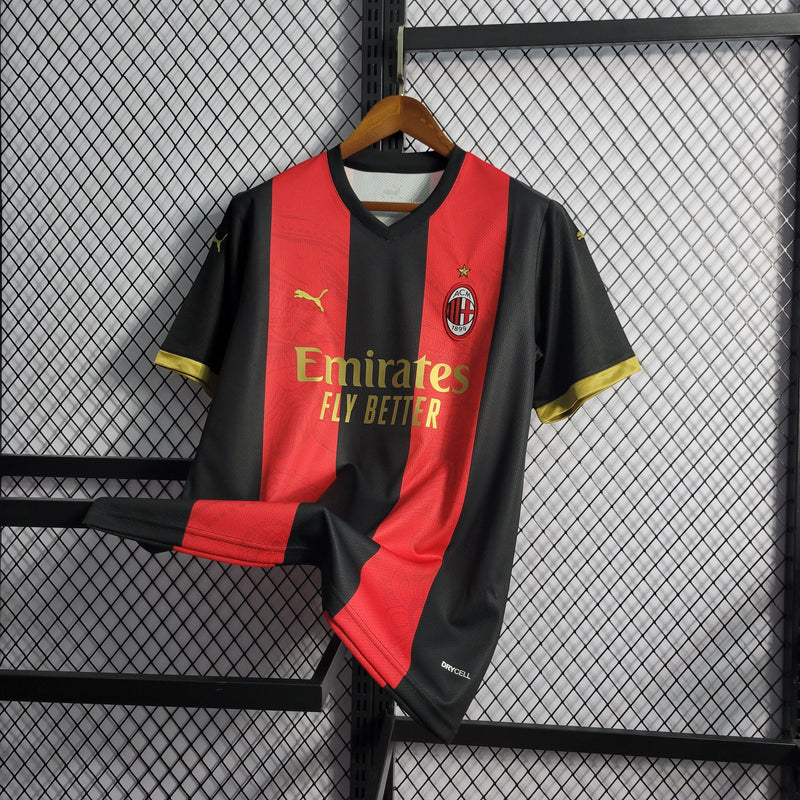 CAMISA DO MILAN 22/23 PRETO E DOURADO EDIÇÃO ESPECIAL