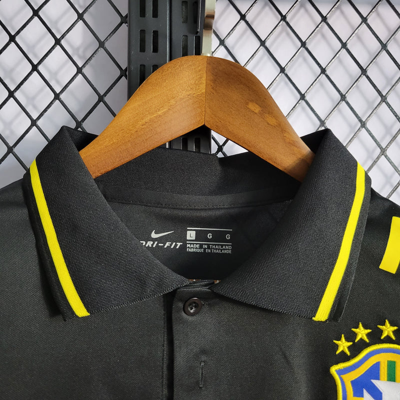 CAMISA DA SELEÇÃO DO BRASIL 22/23 POLO  BLACK