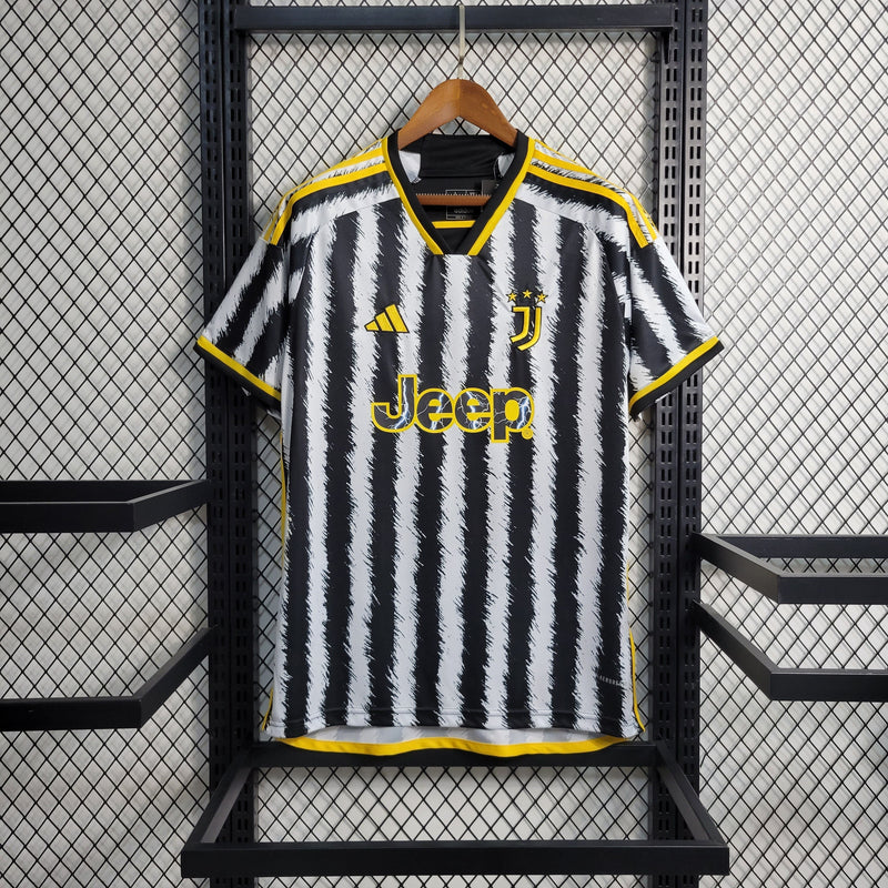 CAMISA DA JUVENTUS 23/24 BRANCO E AMARELO