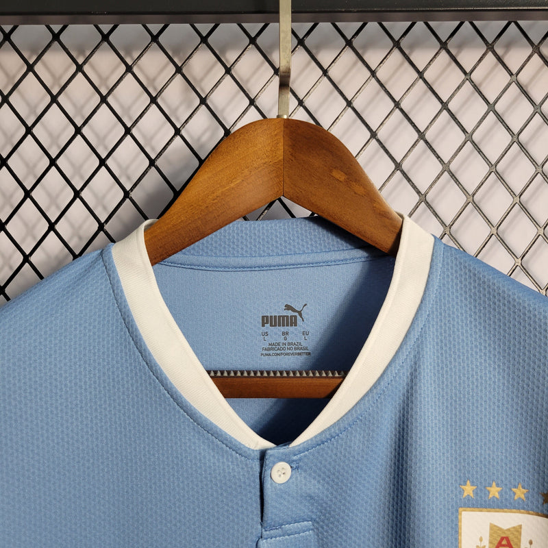 CAMISA DA SELEÇÃO DO URUGUAI 22/23 AZUL TRADICIONAL