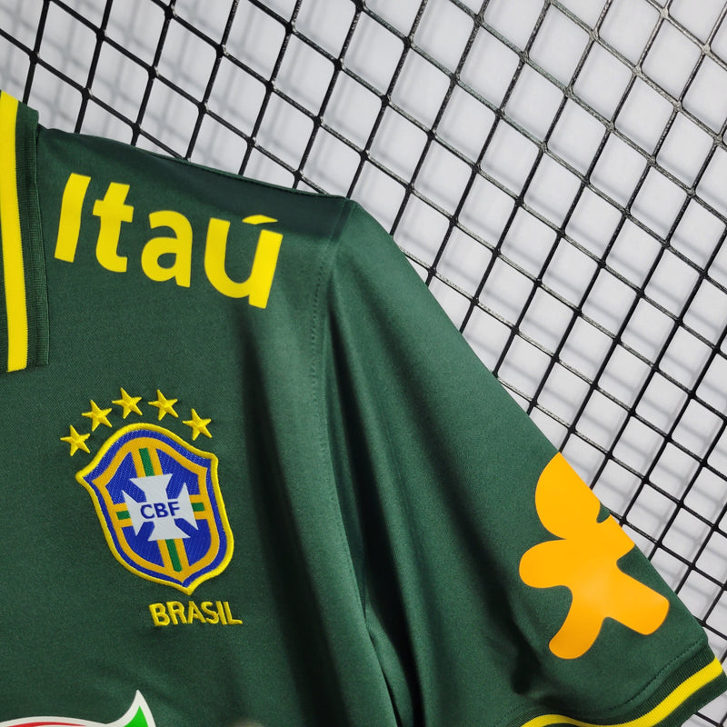 CAMISA DA SELEÇÃO DO BRASIL 22/23 POLO  VERDE ESCURO