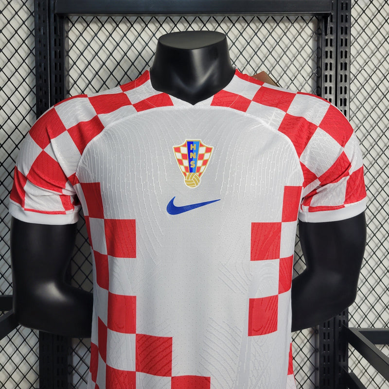 CAMISA DA SELEÇÃO DA CROACIA 22/23 BRANCO E VERMELHO VERSÃO PLAYER