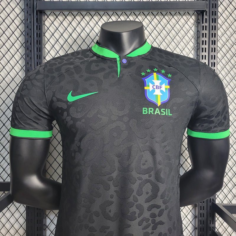 CAMISA DA SELEÇÃO DO BRASIL 22/23 LEOPARD BLACK VERSÃO PLAYER