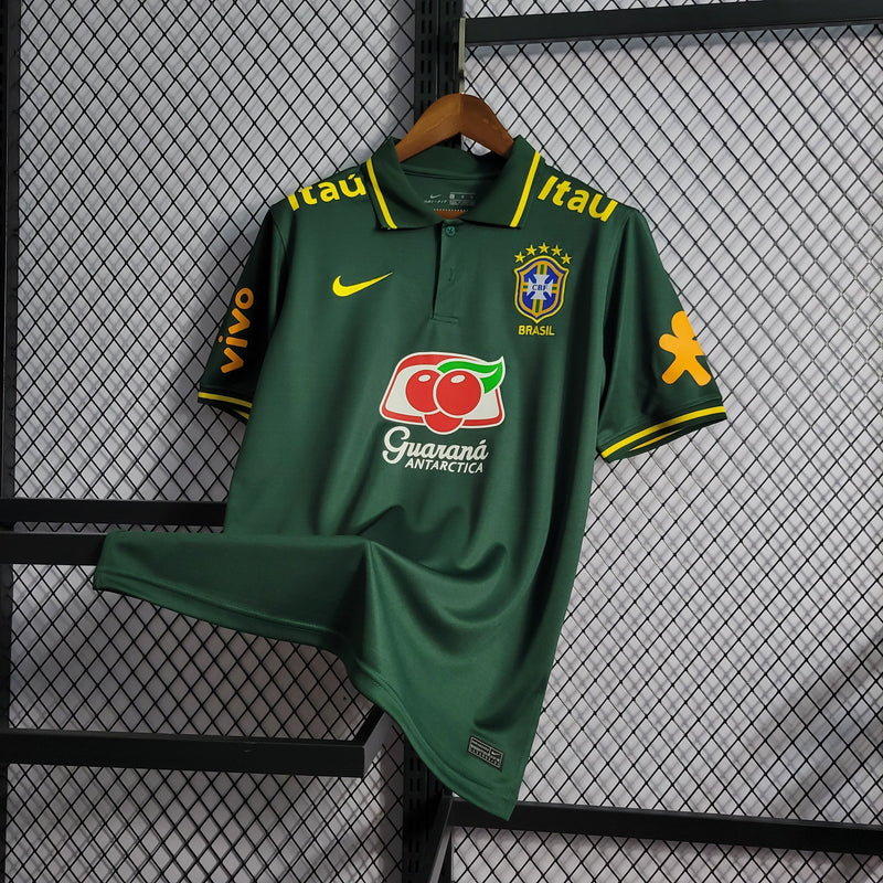 CAMISA DA SELEÇÃO DO BRASIL 22/23 POLO  VERDE ESCURO