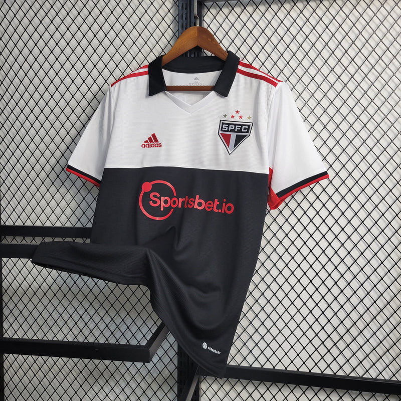 CAMISA DO SÃO PAULO 22/23 BRANCO E PRETO 2