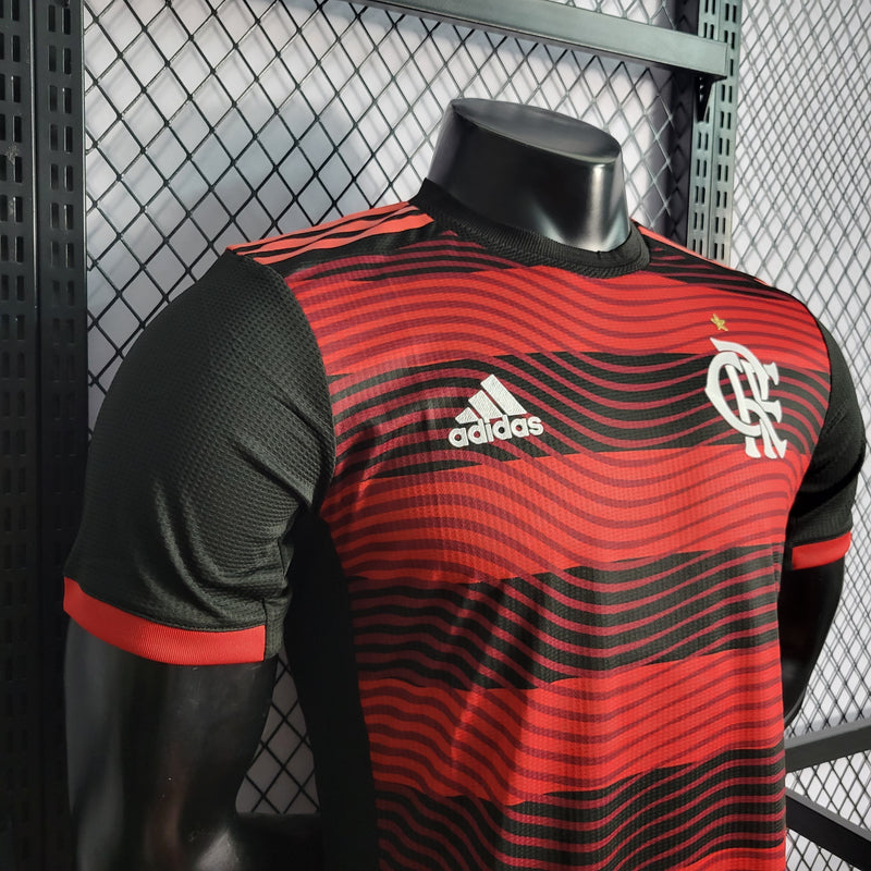 CAMISA DO FLAMENGO 22/23 VERMELHO E PRETO 2 VERSÃO PLAYER