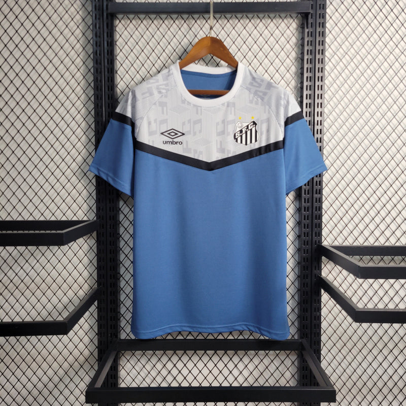 CAMISA DO SANTOS 23/24 AZUL E BRANCO TREINO